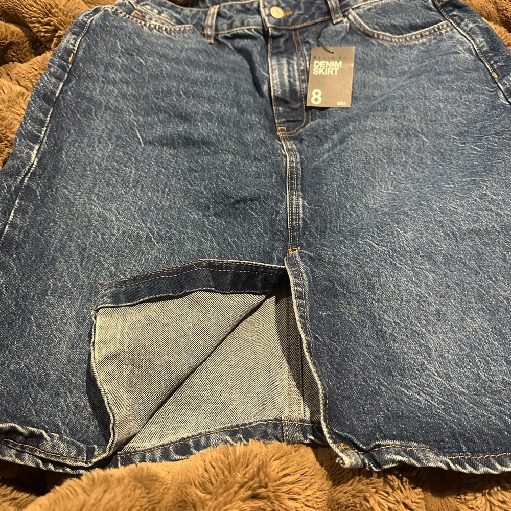 Denim&Co Blue Denim Skirt - Picture 2 of 8